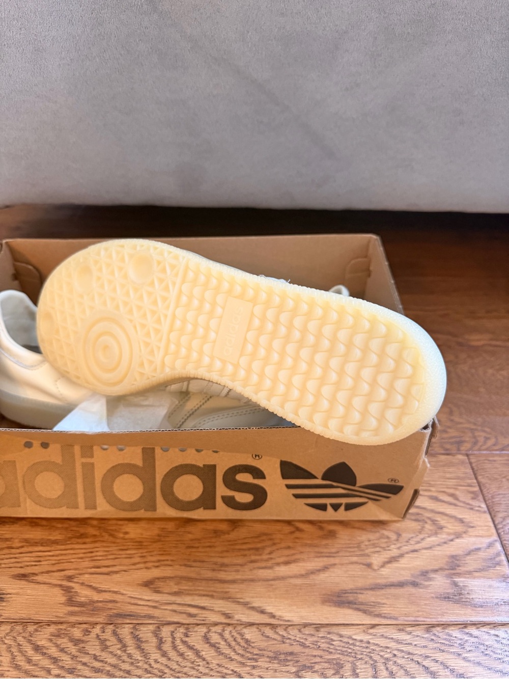 adidas Samba Decon Box Label - Ivory with Gold Accent - Picture 2 of 4